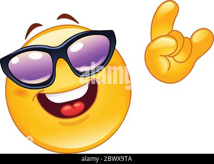 Emoticon funky Illustrazione Vettoriale