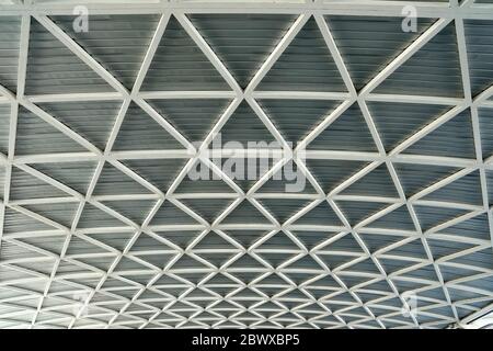 Alluminio Triangle Roof Texture sfondo. Foto Stock