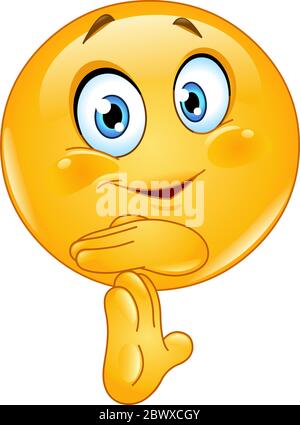 Timeout di gesturing dell'emoticon Illustrazione Vettoriale