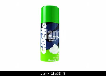 BANGKOK, THAILANDIA - 25 APRILE 2020: Crema per la rasatura della lime di limone. La società Gillette fu fondata da Re C. Gillette nel 1901. Foto Stock