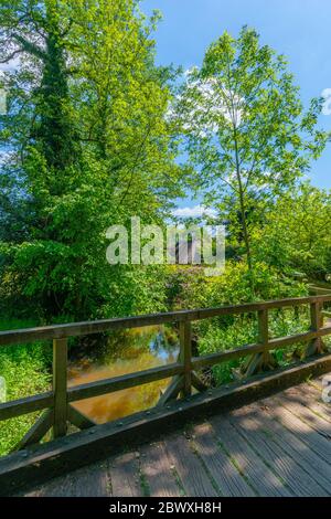 Fischerhude, Ottersberg, Landkreis Verden, Niedersachsen, Germania Foto Stock