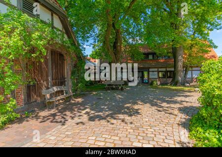 Fischerhude, Ottersberg, Landkreis Verden, Niedersachsen, Germania Foto Stock