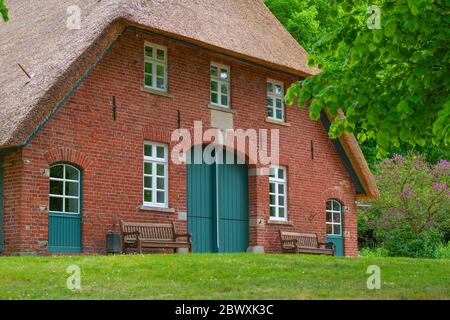 Rathaus o municipio del villaggio di artisti Wortswede, Künstlerdorf Wortswede, Distretto Osterholz, bassa Sassonia, Germania Foto Stock