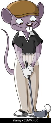 Mouse golf Illustrazione Vettoriale