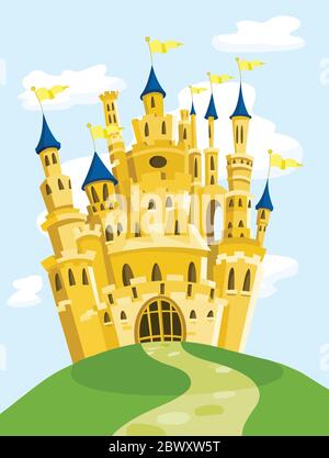 Magic Castle Illustrazione Vettoriale