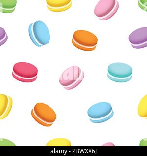 Motivo senza giunture Macaron. Illustrazione Vettoriale