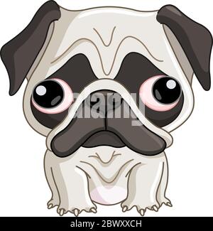 Cane del Pug Illustrazione Vettoriale