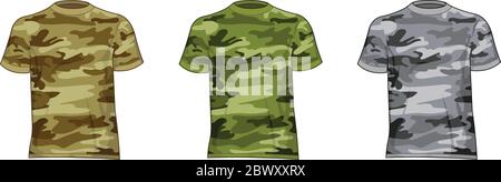 Camicie militari per uomo Illustrazione Vettoriale