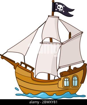 Nave pirata Illustrazione Vettoriale