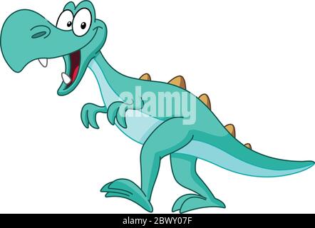 Tirannosauro rex dinosauro a piedi Illustrazione Vettoriale