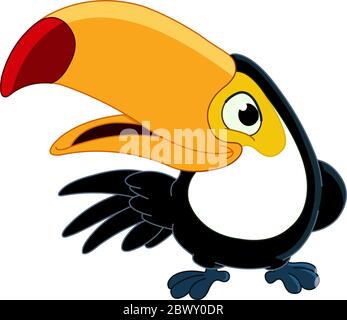 Un toucan sorridente Illustrazione Vettoriale