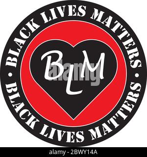 Black Lives Matters distintivo o adesivo. Segno vettore. Illustrazione Vettoriale