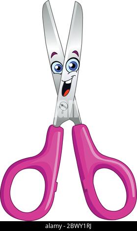 Forbici per cartoni animati Illustrazione Vettoriale