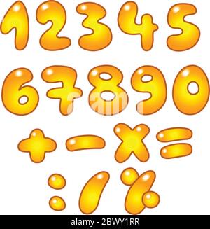 Numeri d'oro Illustrazione Vettoriale