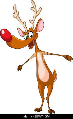 Buona renna di Natale Illustrazione Vettoriale