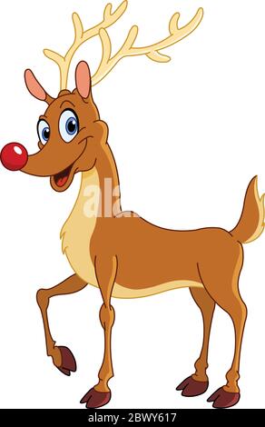 Rudolph la renna rossa annodata Illustrazione Vettoriale