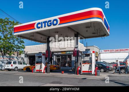 Stazione di servizio Citgo a New York Foto Stock