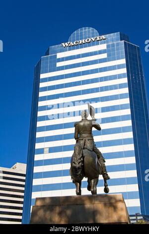 Statua di Andrew Jackson, Jacksonville, Florida, Stati Uniti Foto Stock