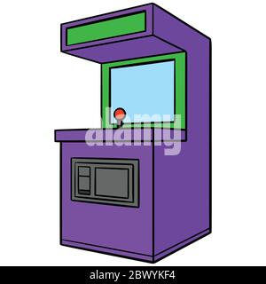 Arcade Machine - un'illustrazione cartoon di una Arcade Machine. Illustrazione Vettoriale