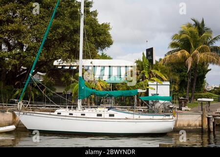 Cena Key Marina a Coconut Grove, Miami, Florida, USA Foto Stock