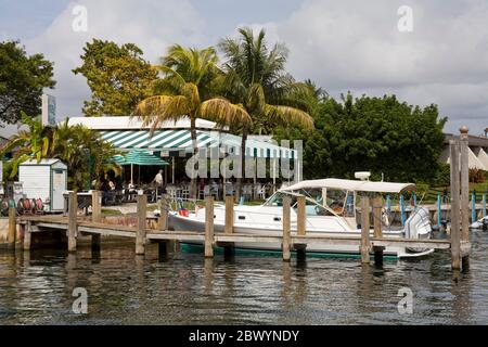 Cena Key Marina a Coconut Grove, Miami, Florida, USA Foto Stock