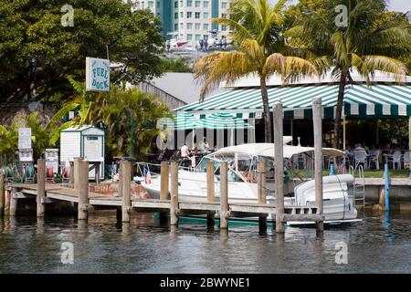 Cena Key Marina a Coconut Grove, Miami, Florida, USA Foto Stock