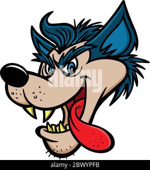 Big Bad Wolf- un'illustrazione di un Big Bad Wolf. Illustrazione Vettoriale