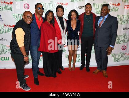 25 novembre 2018, Los Angeles, California, USA: Cast of BET's Family Business Carl Weber, ND Brown, Miguel A. NuÃ±ez Jr., KJ Smith, Arrington Foster ed Ernie Hudson arriverà alla 87a parata annuale di Natale di Hollywood, in California, il 25 novembre 2018. (Immagine di credito: © Billy Bendight/ZUMA Wire) Foto Stock