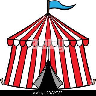 Tenda Circus- un'illustrazione di una tenda Circus. Illustrazione Vettoriale