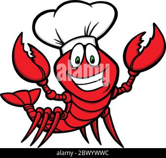 Crawfish Supper - un'illustrazione del fumetto di una cena Crawfish. Illustrazione Vettoriale