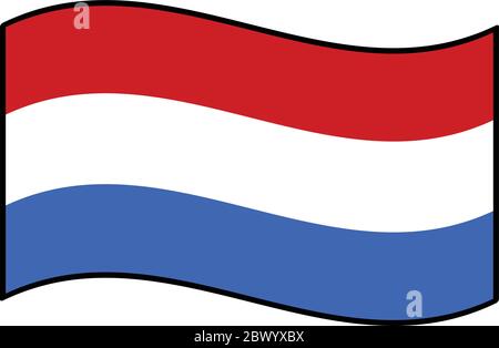 Bandiera dei Paesi Bassi - un'illustrazione della bandiera dei Paesi Bassi. Illustrazione Vettoriale