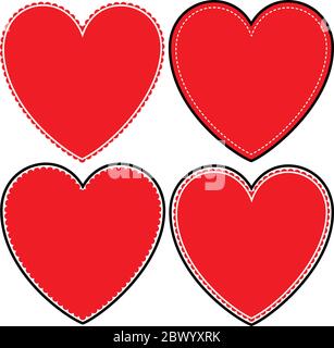 Icone Fancy Heart - un'illustrazione cartoon delle icone Fancy Heart. Illustrazione Vettoriale