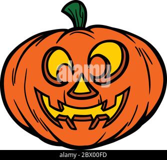 Jack o Lanterna sorridente- un'illustrazione di una Jack o Lanterna sorridente. Illustrazione Vettoriale