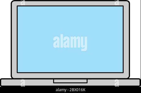Icona laptop - un'illustrazione dell'icona di un laptop. Illustrazione Vettoriale