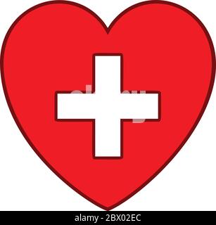 Icona cuore medico - un'illustrazione di un'icona cuore medico. Illustrazione Vettoriale