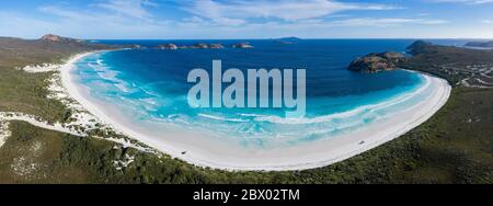 Vista sulla spiaggia di Lucky Bay nel Parco Nazionale di Cape le Grand, vicino a Esperance in Australia Occidentale Foto Stock