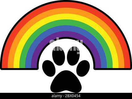 Ponte dell'arcobaleno - un'illustrazione di un ponte dell'arcobaleno. Illustrazione Vettoriale