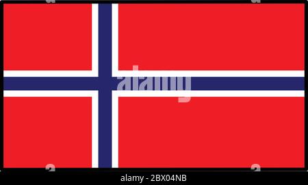 Bandiera di Norvegia - un'illustrazione della bandiera di Norvegia. Illustrazione Vettoriale