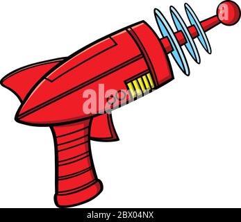 Ray Gun- un'illustrazione di una pistola a raggi. Illustrazione Vettoriale