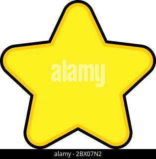 Star Cartoon - un'illustrazione cartoon di una forma carina Star. Illustrazione Vettoriale