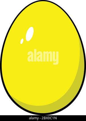 Uovo di Pasqua giallo - un'illustrazione di un uovo di Pasqua giallo. Illustrazione Vettoriale