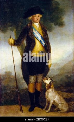 Carlo IV di Spagna come Cacciatore, ritratto di Francisco Goya, 1799-1800 Foto Stock