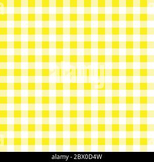 Giallo Gingham - un'illustrazione di giallo Gingham. Illustrazione Vettoriale