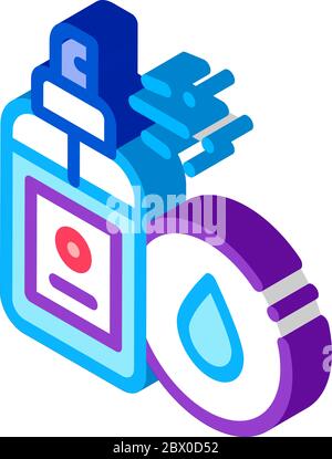 Icona isometrica spray impermeabile illustrazione vettoriale Illustrazione Vettoriale