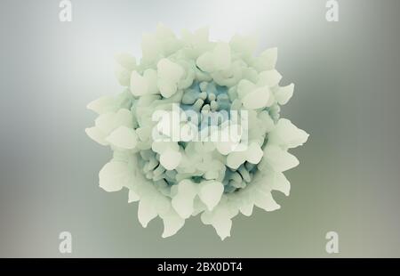 Parvovirus Parvoviridae isolato 3D illustrazione galleggiante Foto Stock