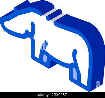 Illustrazione vettoriale dell'icona isometrica Hippo Illustrazione Vettoriale