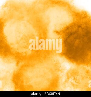 Colorazione arancione di vernice acquerello con un gradiente giallo marrone. Sfondo astratto sfondo sfondo sfondo sfondo sfondo sfondo sfondo, bella texture di macchie di vernice su carta Foto Stock