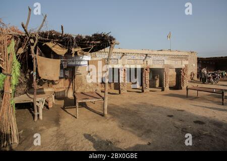 Interno DI UNA casa in un villaggio a Sindh, Pakistan Foto Stock