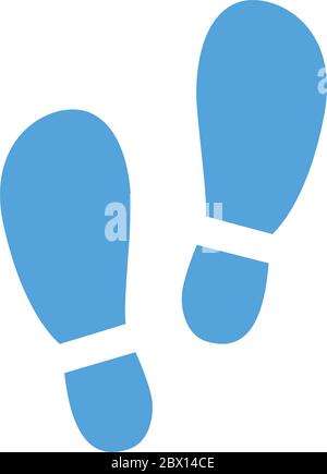 Icona footprint silhouette simbolo vettoriale immagine del piede umano Illustrazione Vettoriale