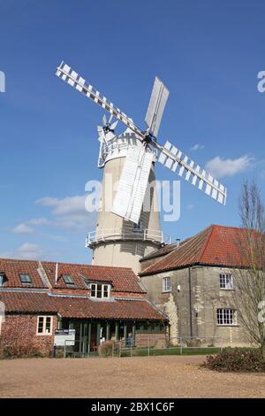 Denver Windmill vicino al Downham Market, Norfolk, Regno Unito Foto Stock